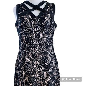 EnFocus Studio Dress Sleeveless 6 Lace Sheath Cocktail Party Wedding